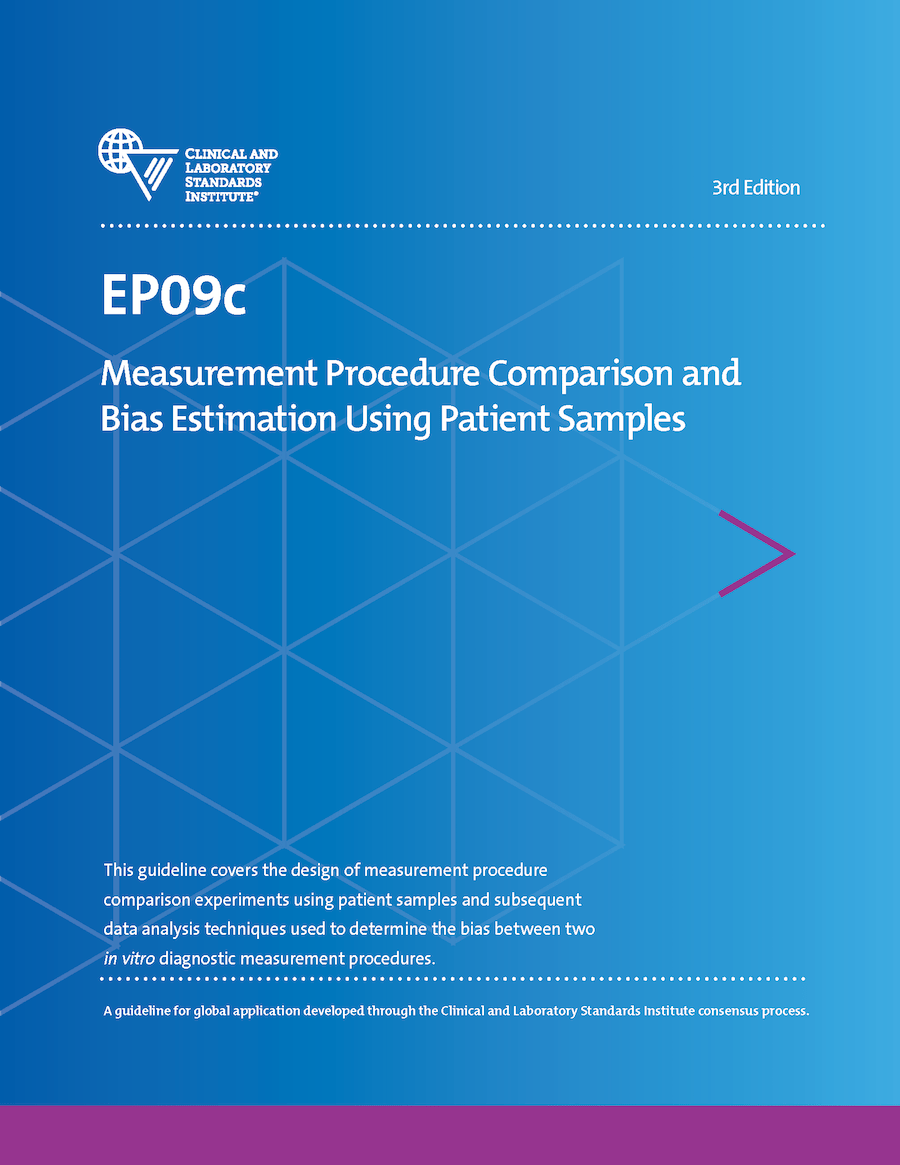 خرید استاندارد CLSI EP09 دانلود استانداردMeasurement Procedure Comparison and Bias Estimation Using Patient Samples, 3rd Edition گیگاپیپر